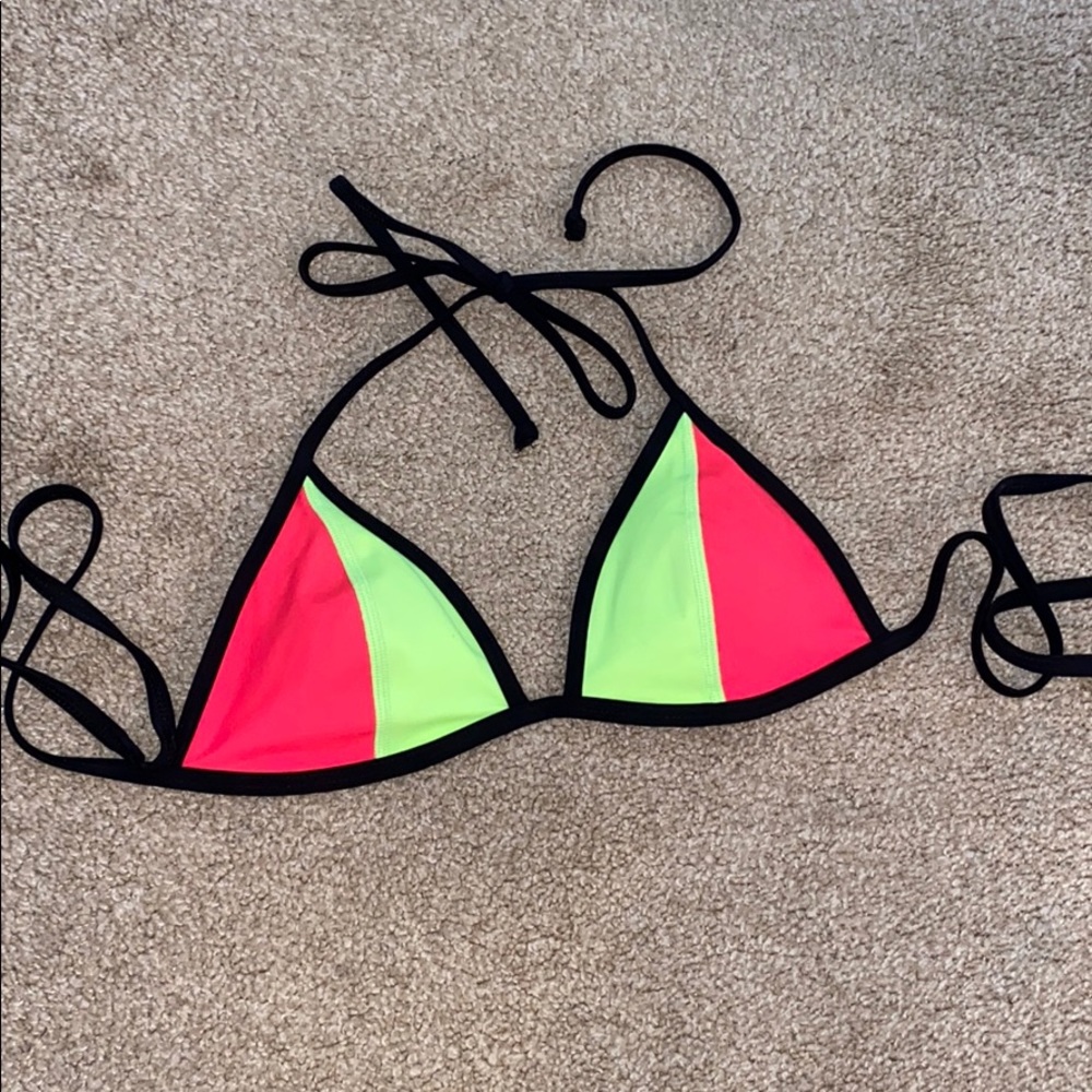 Pink&Green bikini top